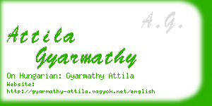 attila gyarmathy business card